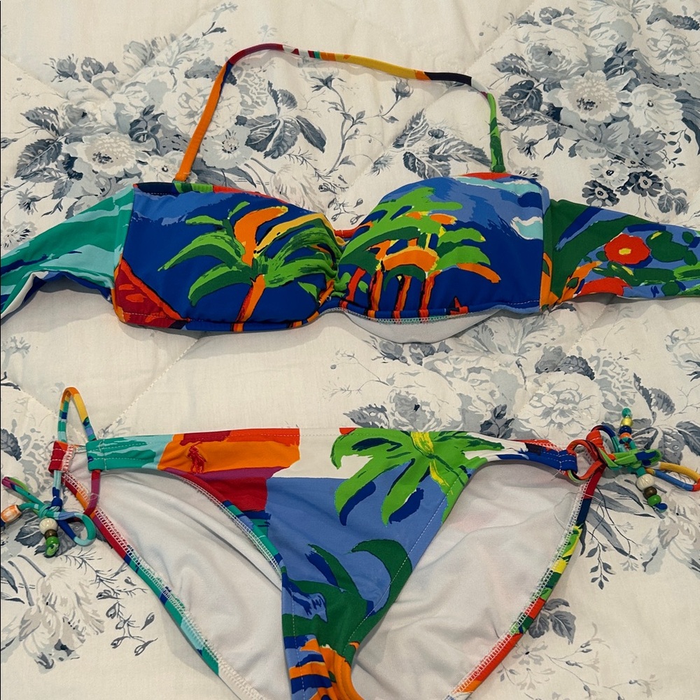 Polo by Ralph Lauren Multicolor Tropical Bikini